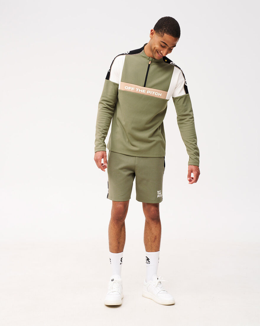OTP x ROBEY Héctor Half Zip Track Top, Green, hi-res