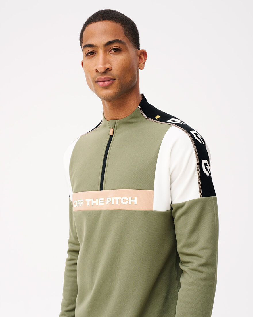 OTP x ROBEY Héctor Half Zip Track Top, Green, hi-res