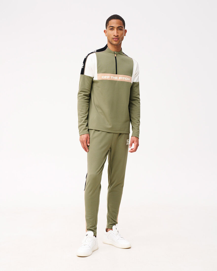 OTP x ROBEY Héctor Half Zip Track Top, Green, hi-res