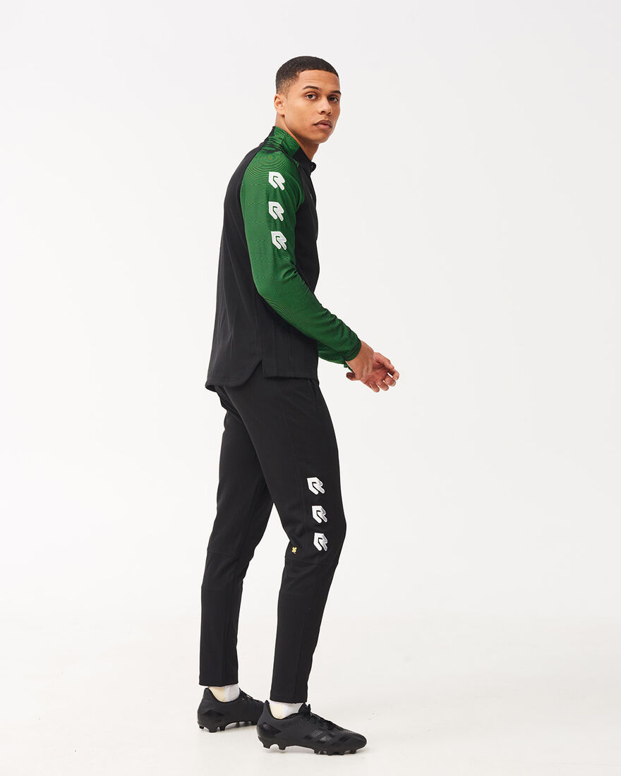 Performance Half-Zip Top, Black/Green, hi-res