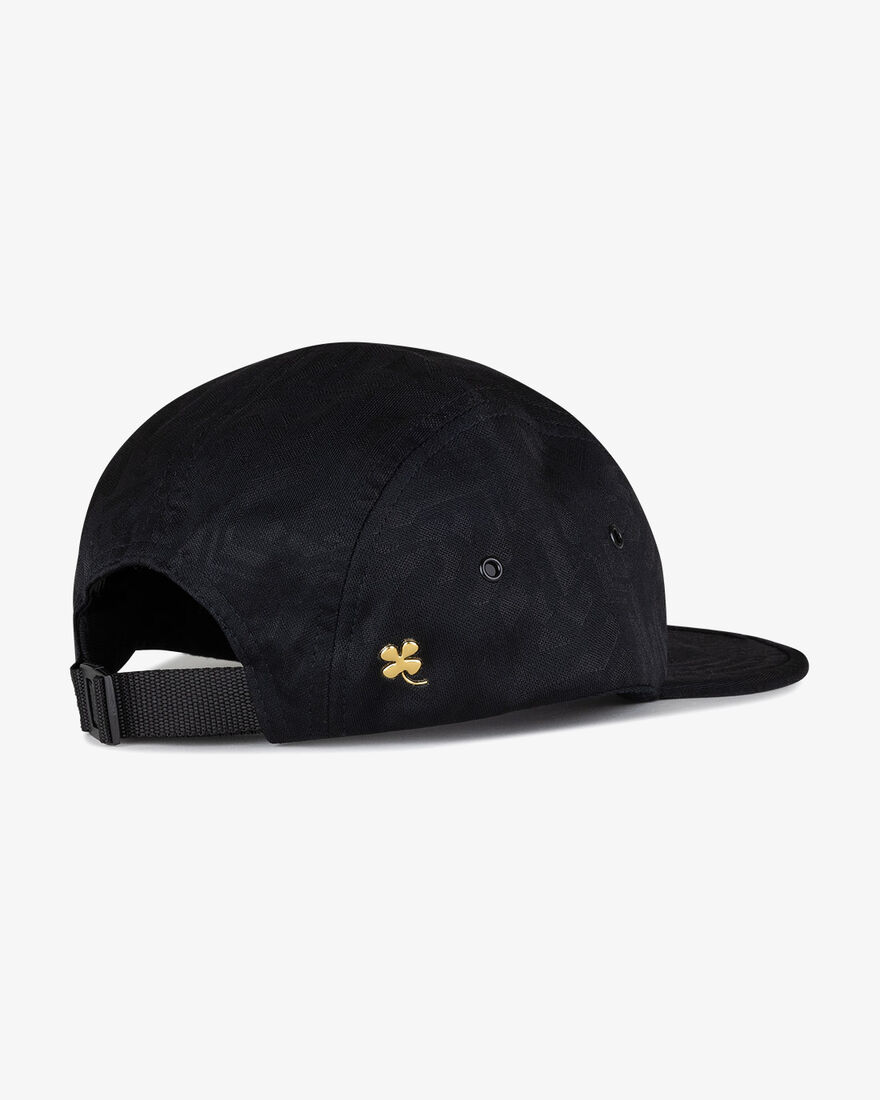 5 Panel Cap Jacquard, Black, hi-res