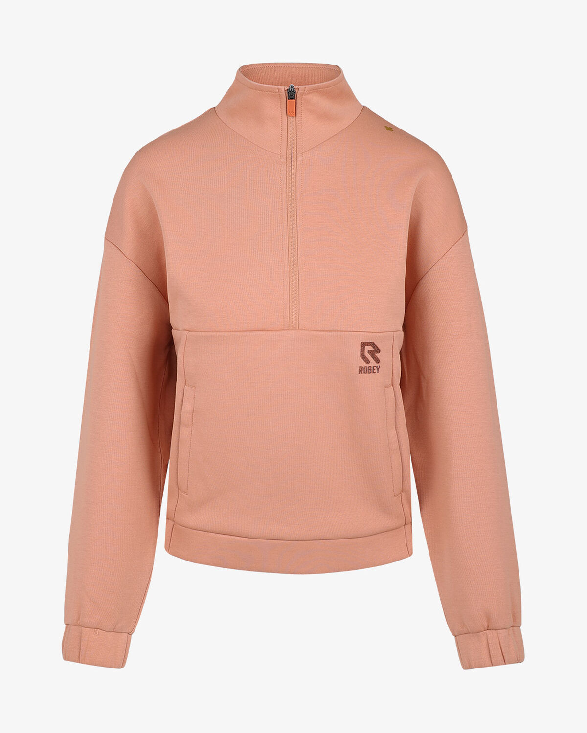 Women's Off Pitch Jacket Half-Zip, Italian Clay, hi-res