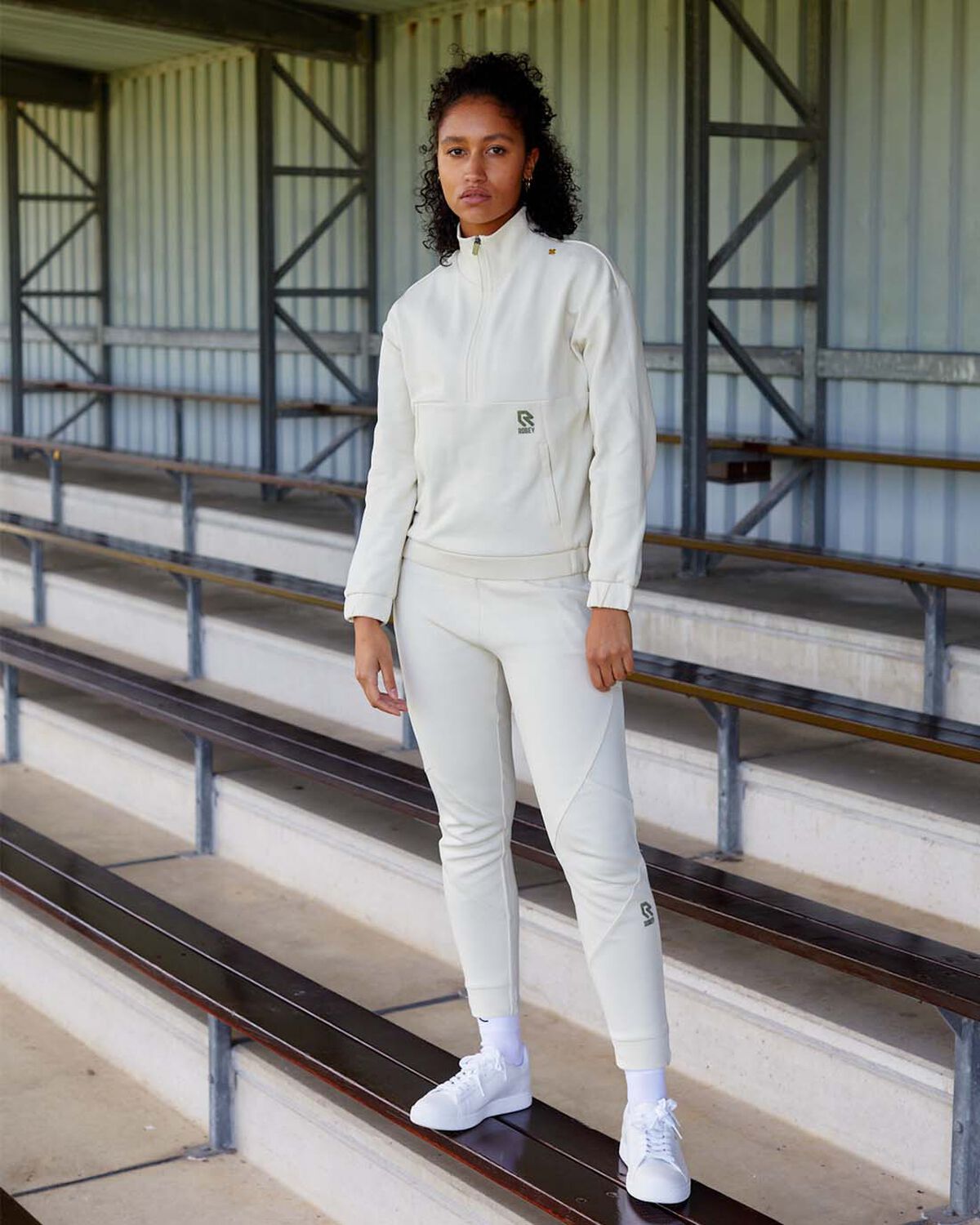 Women's Off Pitch Jacket Half-Zip, Turtle Dove, hi-res