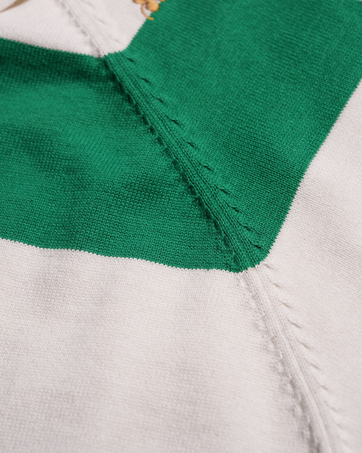 Robey Retro Knit Polo, Green/White Stripe, hi-res