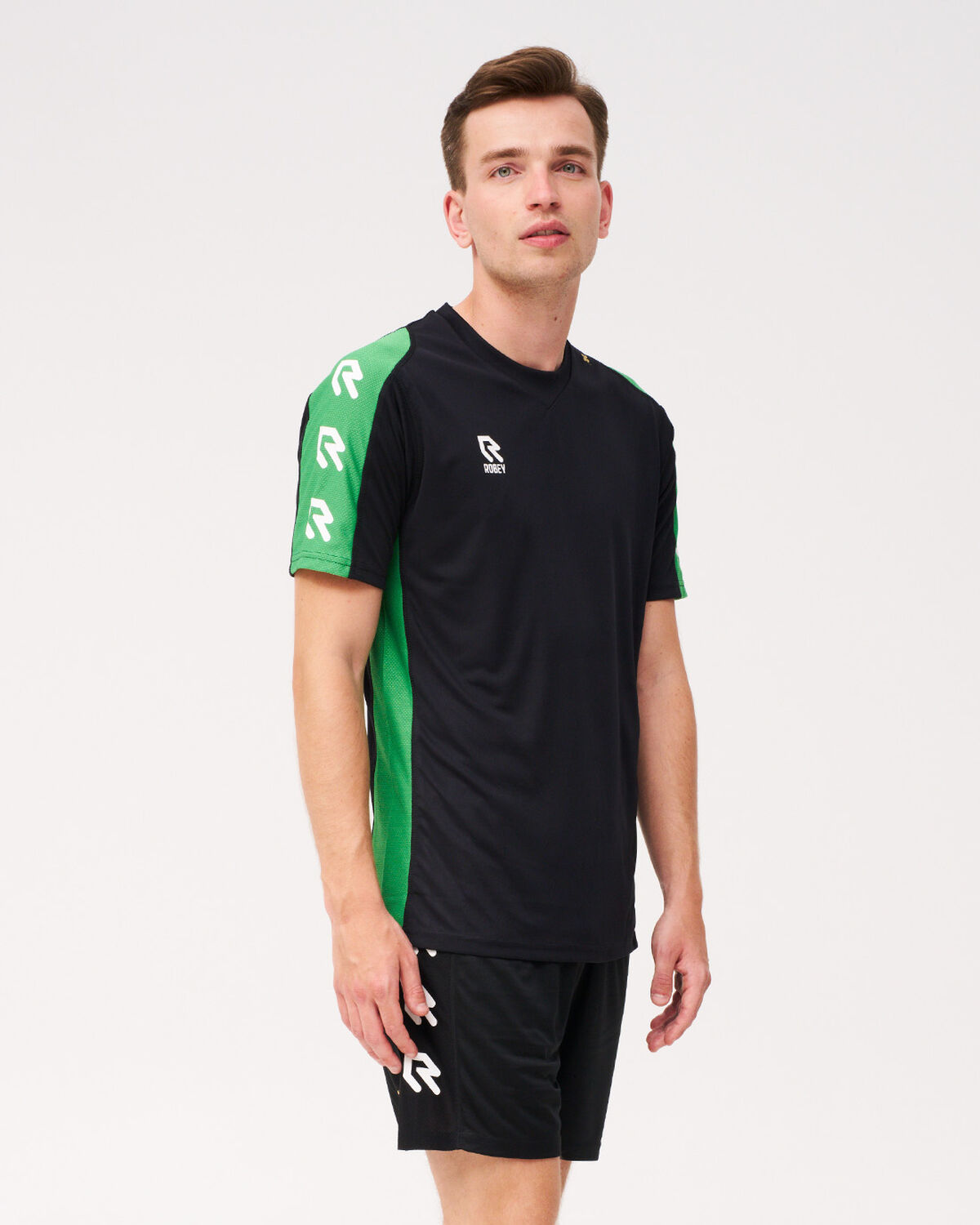 Performance Shirt, Black/Green, hi-res