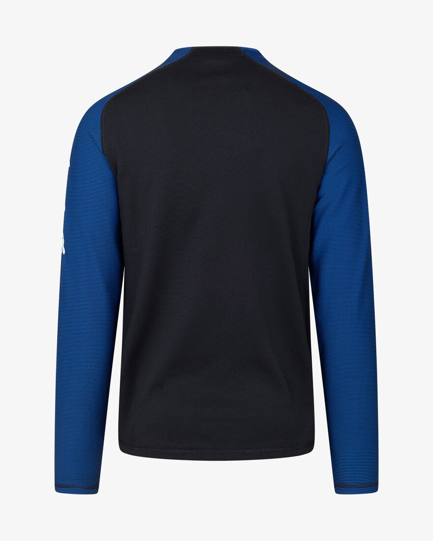 Performance Half-Zip Top, Black/Royal Blue, hi-res