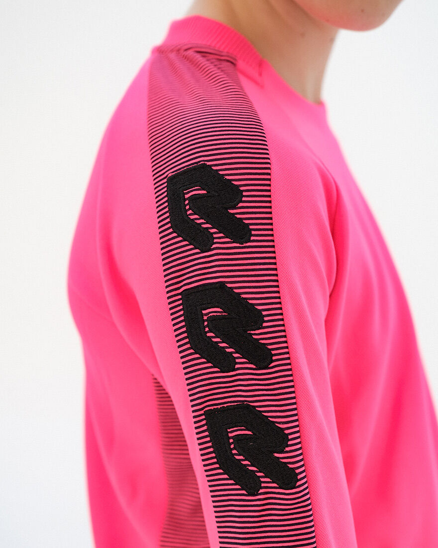 Performance Cross-Zip Sweater, Neon Pink, hi-res