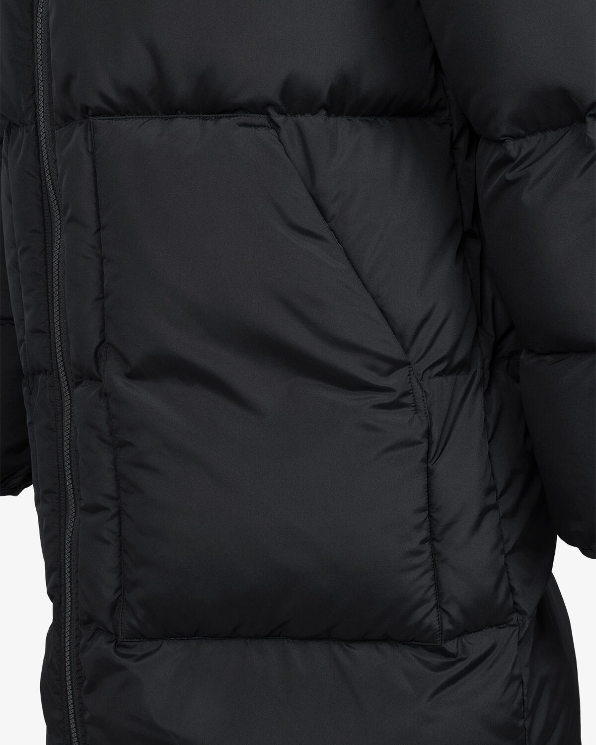 Ultra Long Padded Jacket, Black, hi-res