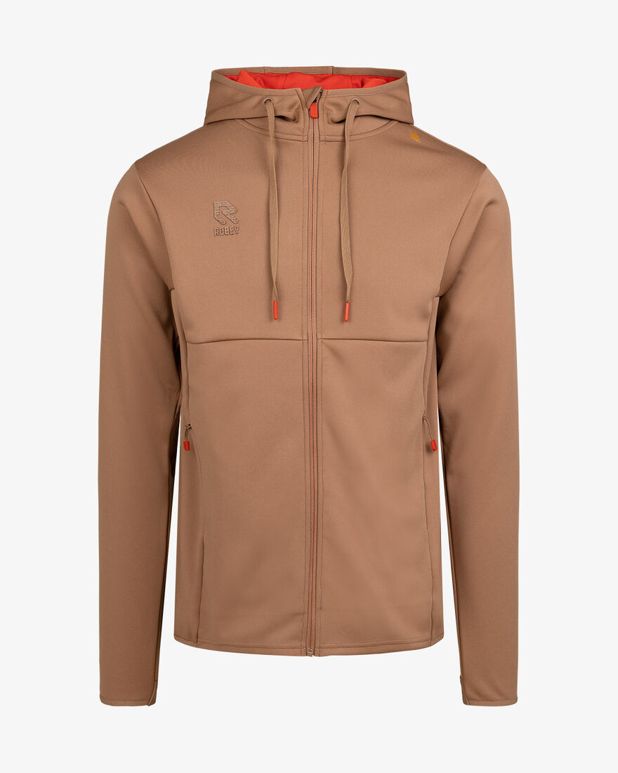 Off Pitch Scuba Full-Zip Hoodie, Brown, hi-res