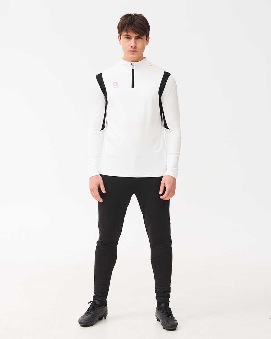 Playmaker Half-Zip Top, White, hi-res