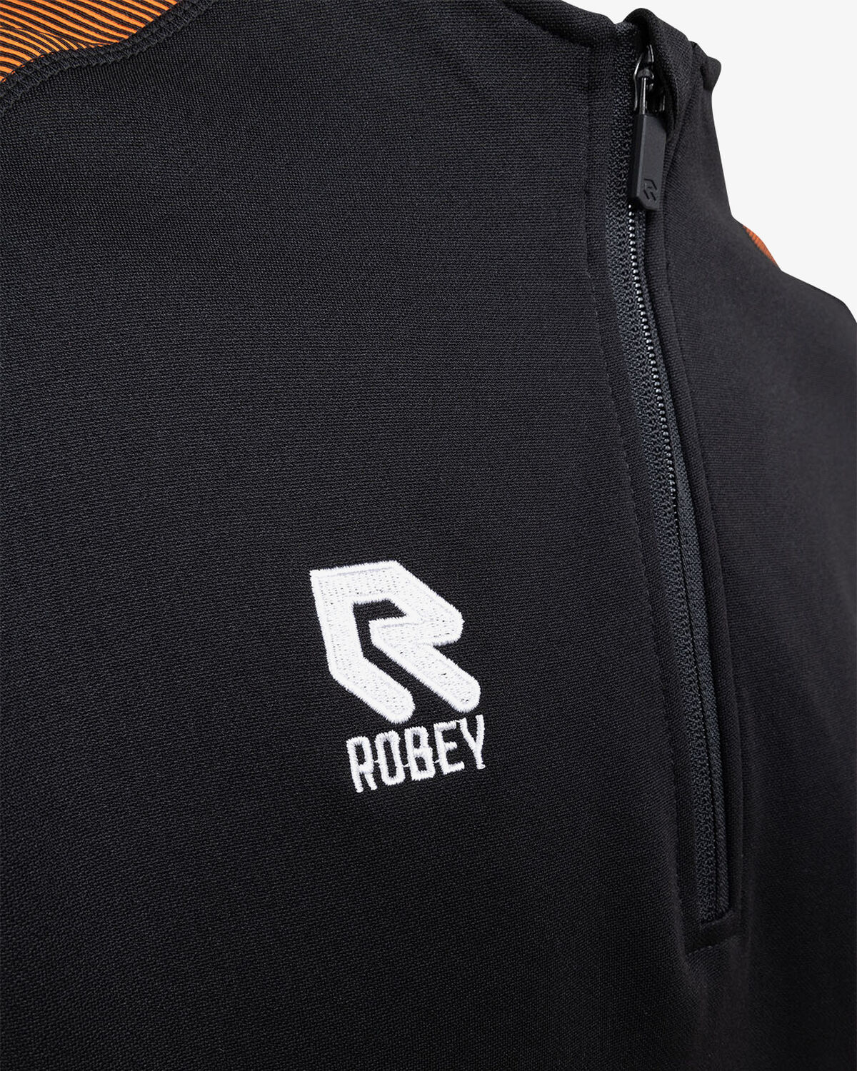 Performance Half-Zip Top, Black/Orange, hi-res