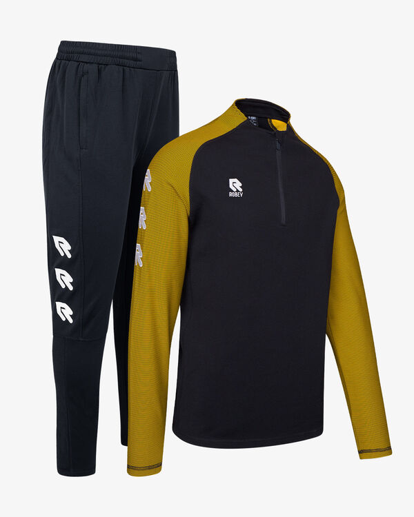 Robey Performance Tracksuit Black/Yellow