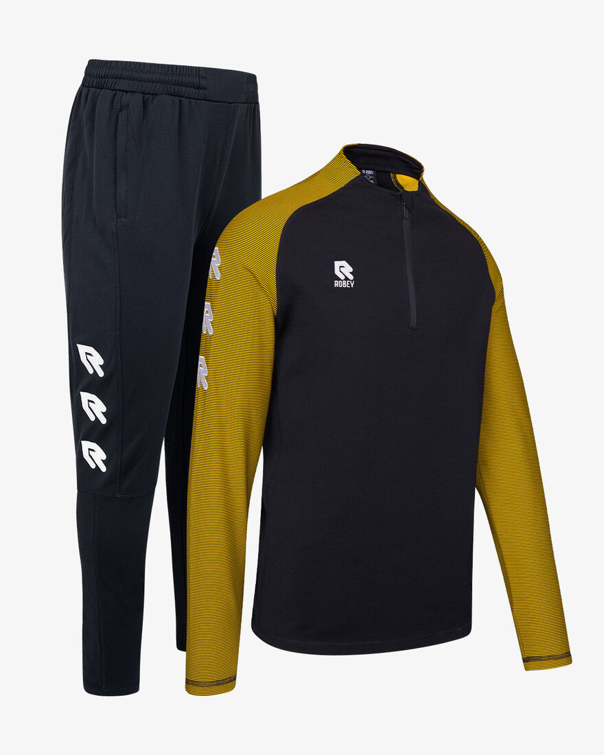 Robey Performance Tracksuit Black/Yellow, , hi-res