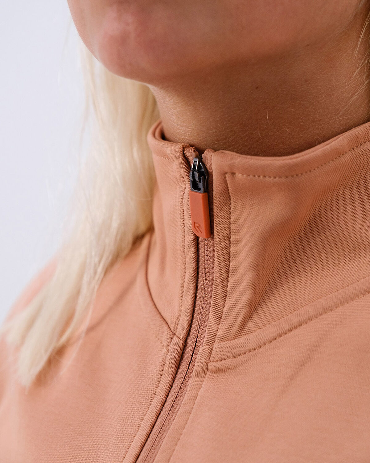 Women's Off Pitch Jacket Half-Zip, Italian Clay, hi-res