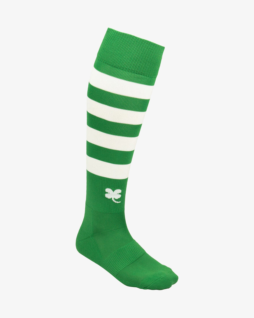 Ring Socks, Green/White Stripe, hi-res