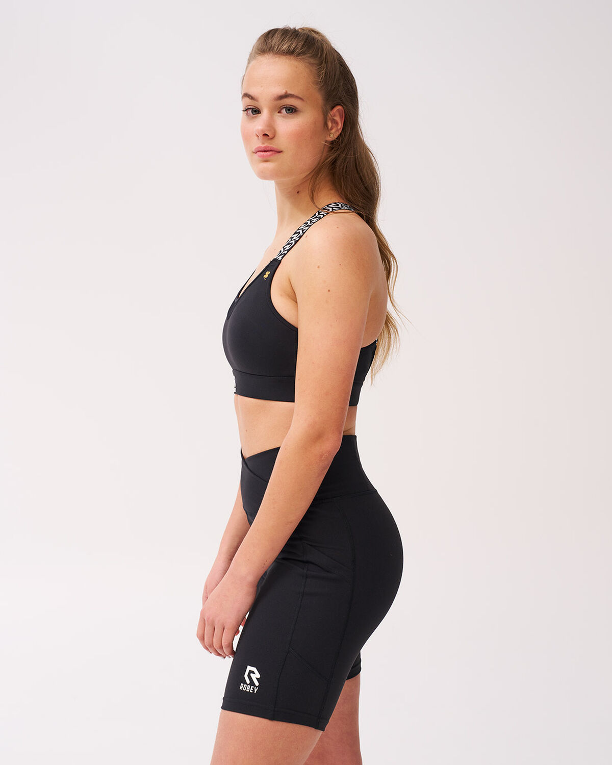 Women's Gym Biker, Black, hi-res