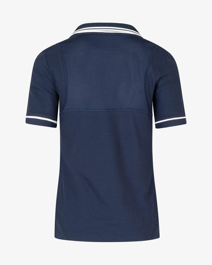Tennis Court V-Neck Polo, Match Navy, hi-res