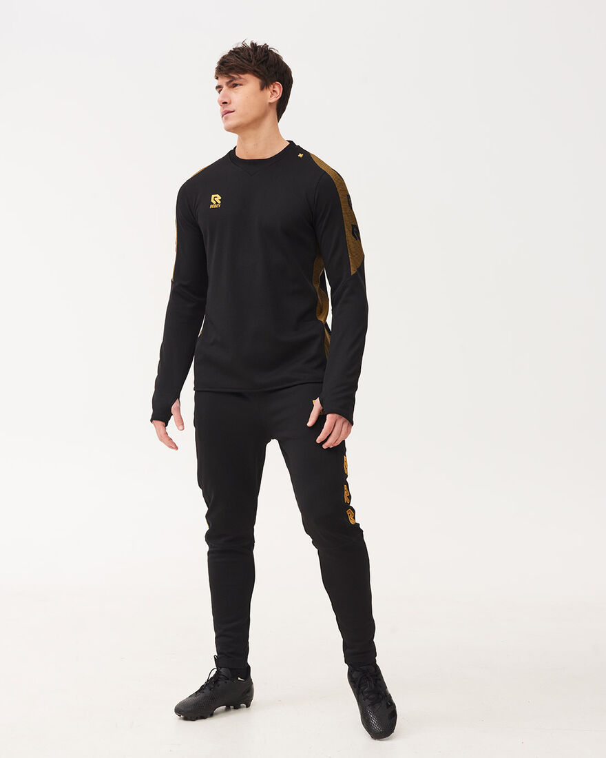 Performance Sweater, Black/Gold, hi-res