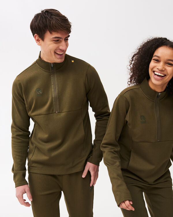 Off Pitch Cotton Half-Zip Top