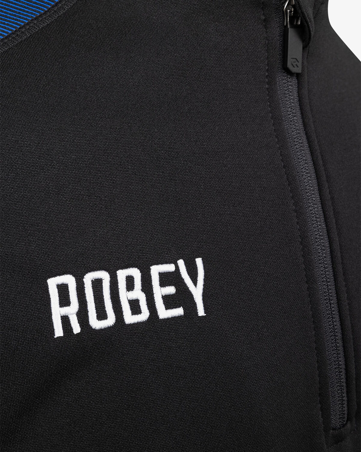 Performance Half-Zip Top, Black/Royal Blue, hi-res