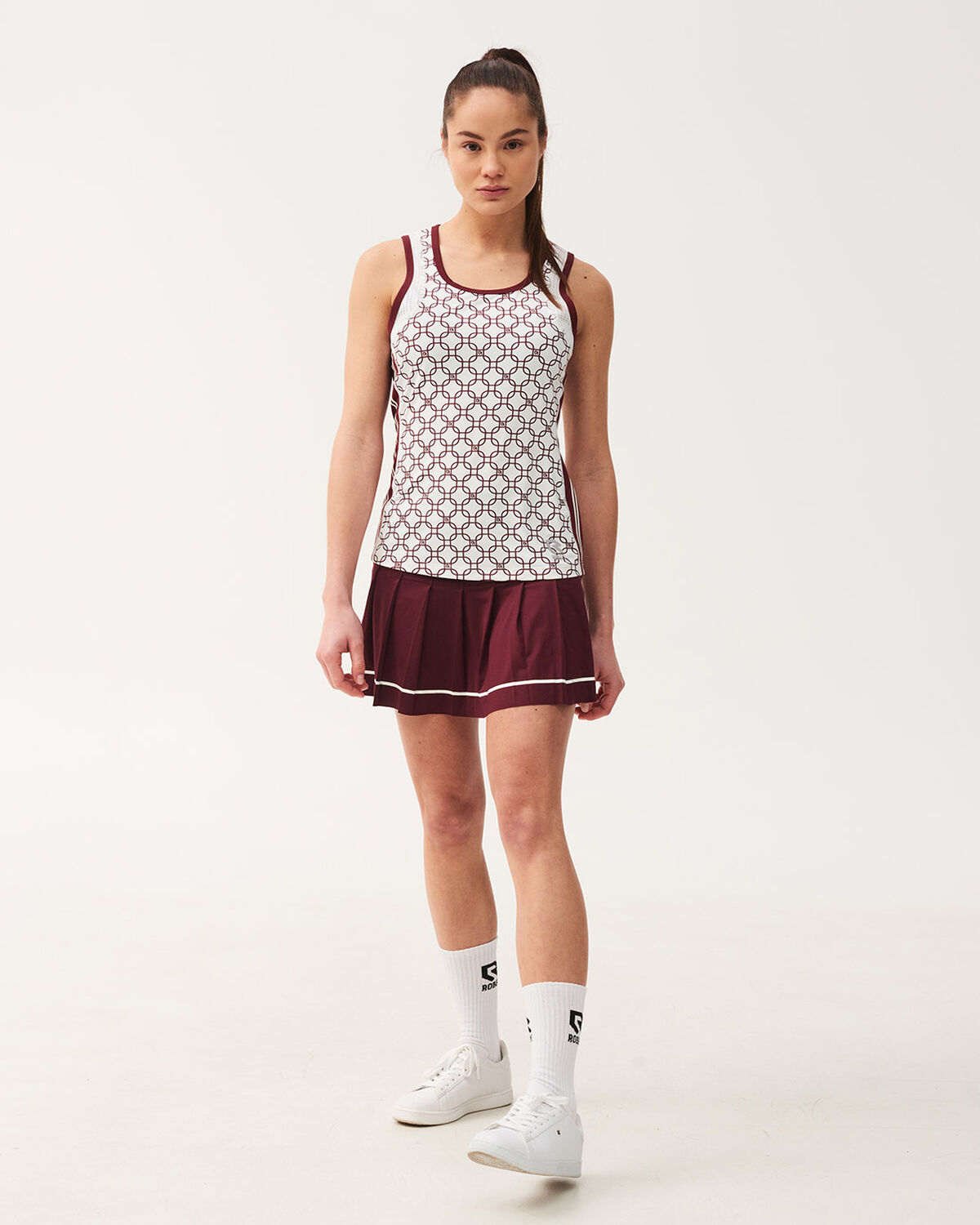 Tennis Dropshot Singlet, Cross Red, hi-res