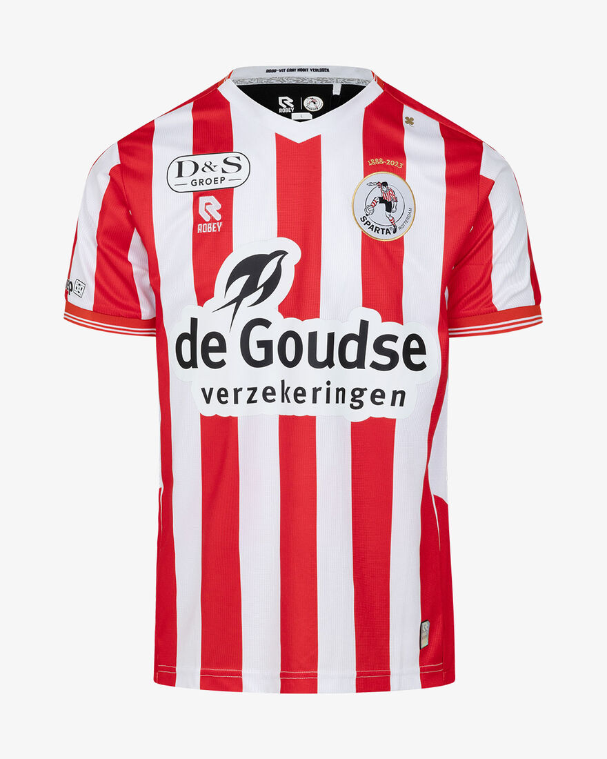 Sparta Match Shirt SS 22/23, White/Red, hi-res