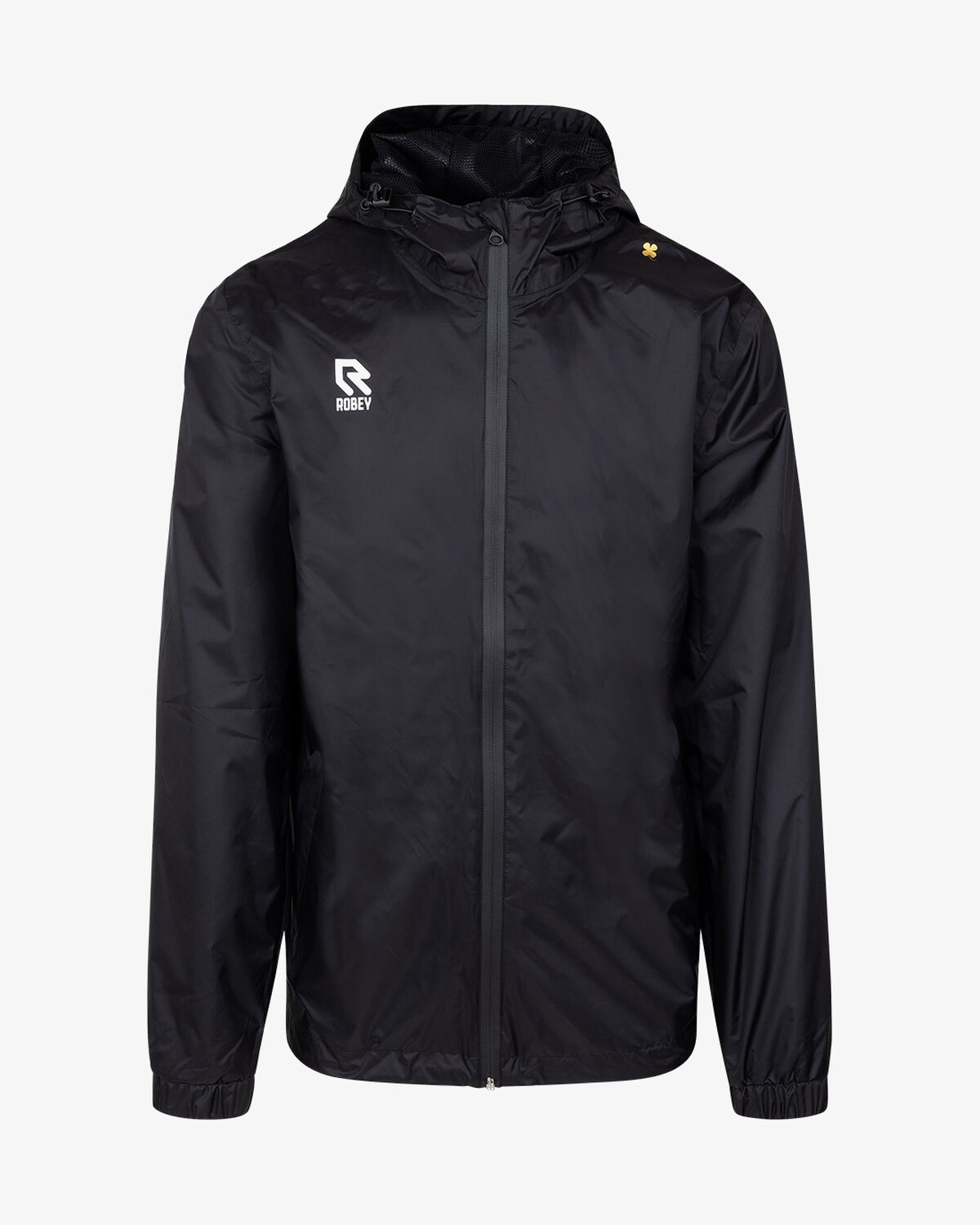 Rain Jacket Hooded, Black, hi-res