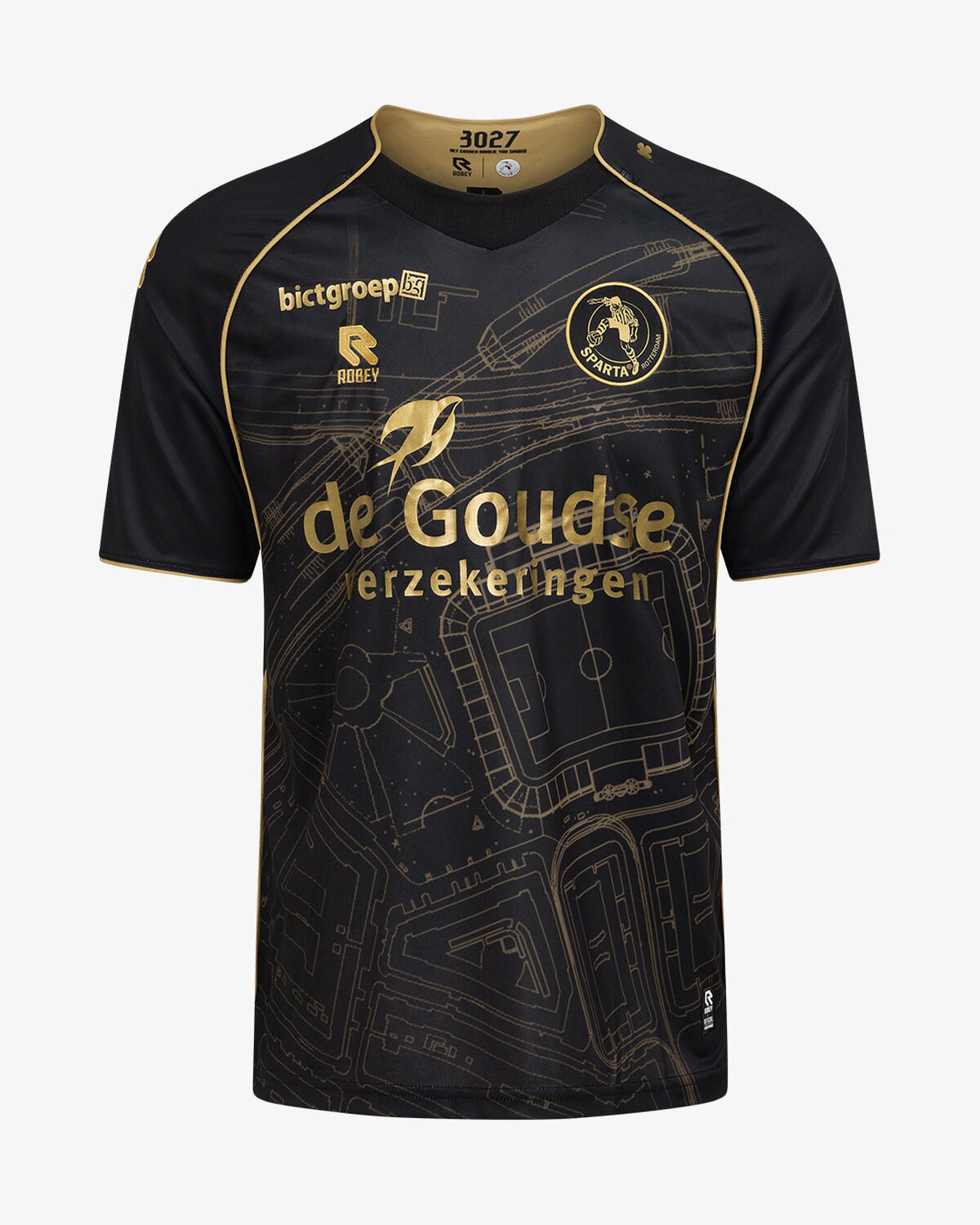 Sparta Third Shirt 25/26, Black/Gold, hi-res
