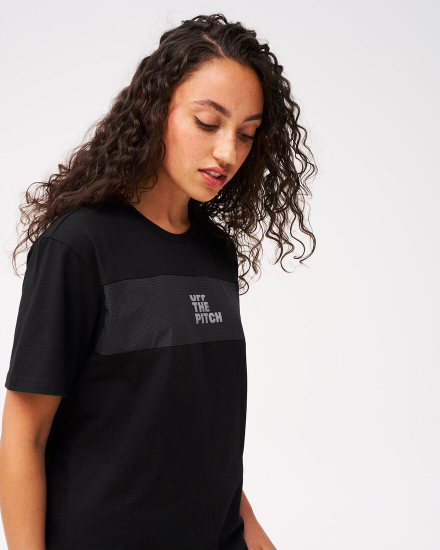 OTP X ROBEY Tammy Woven Bi-Stretch Tee, Black, hi-res