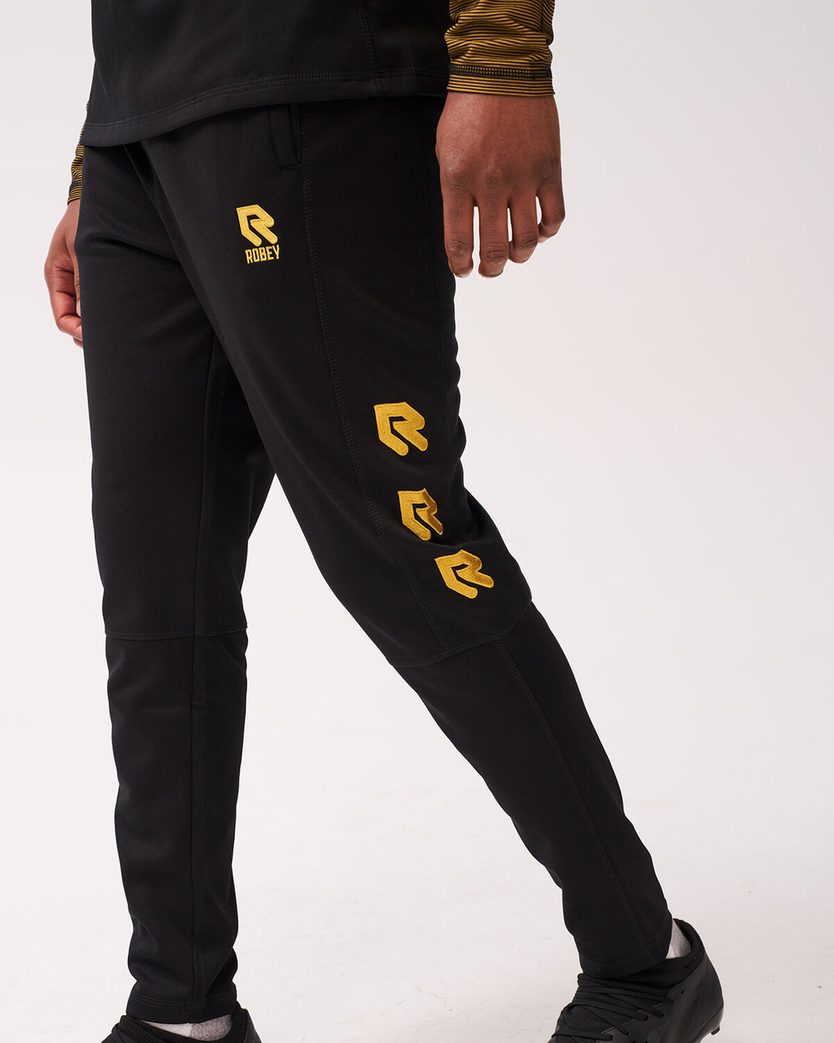 Performance Pants, Black/Gold, hi-res
