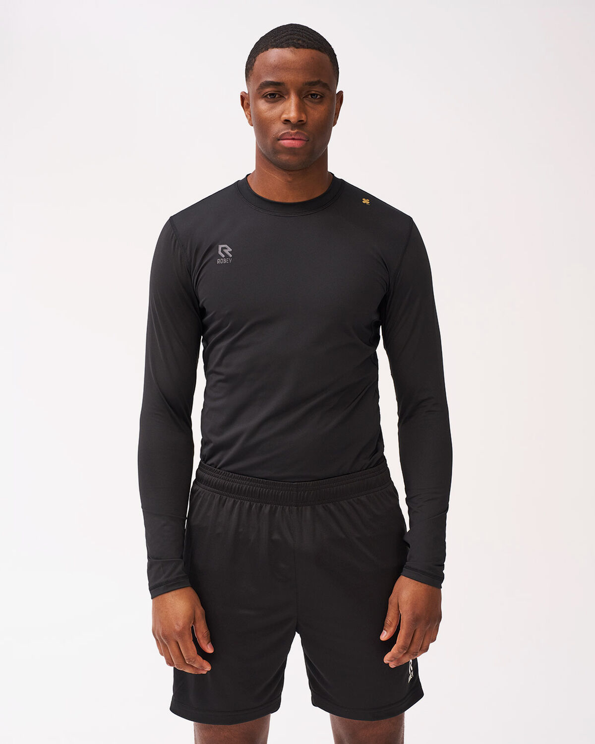 Baselayer Shirt, Black, hi-res
