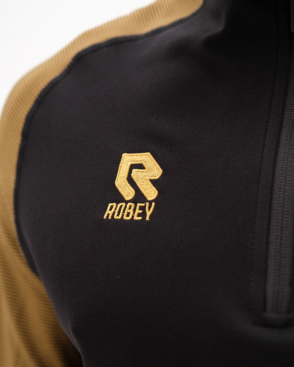 Performance Half-Zip Top, Black/Gold, hi-res