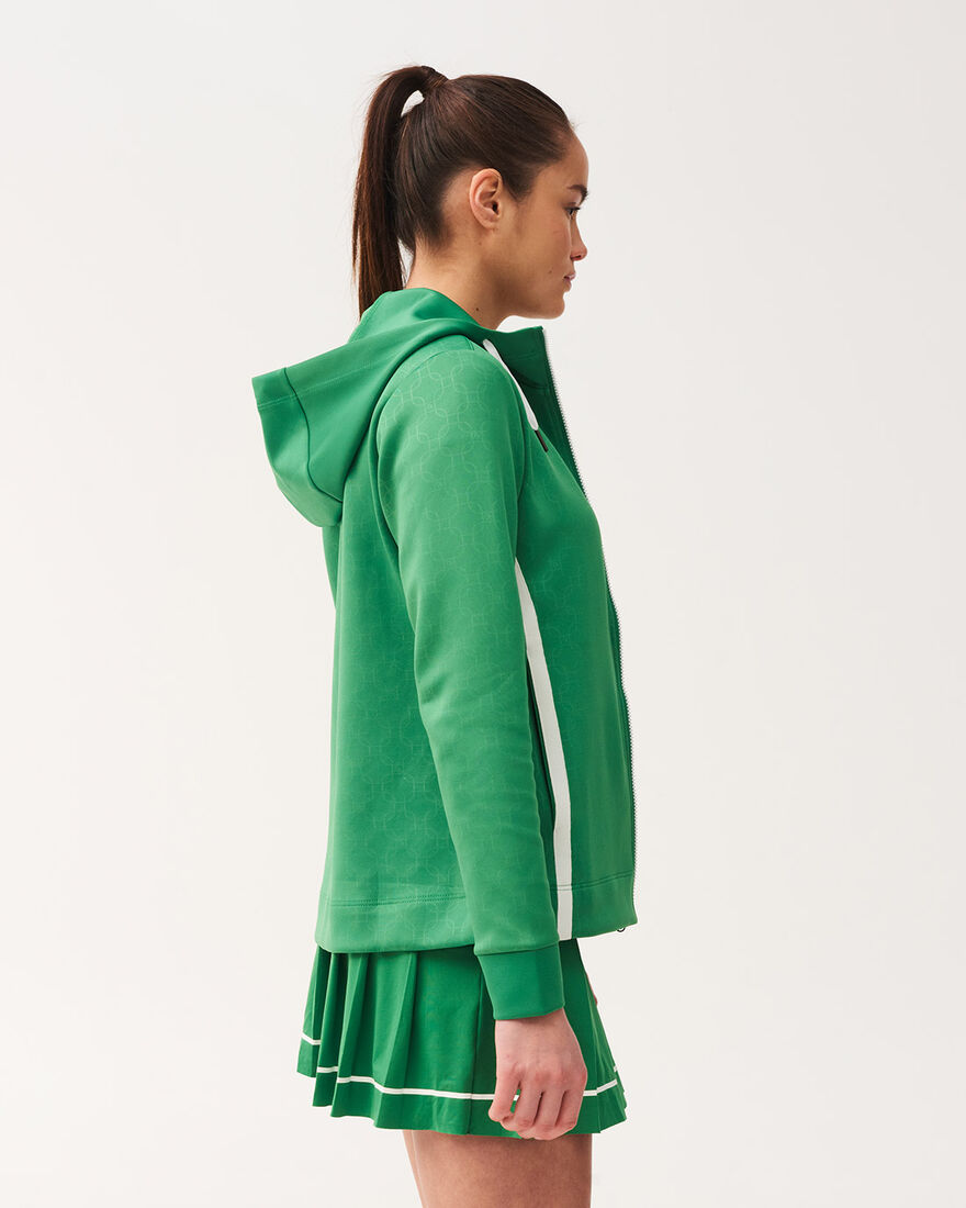 Tennis Forehand Tracksuit Full Zip Jacket, Grass Green, hi-res