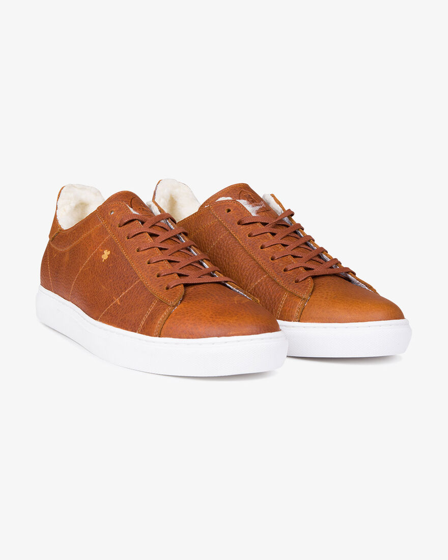 Adrien - Cognac - Leather, Black/Neon Pink, hi-res