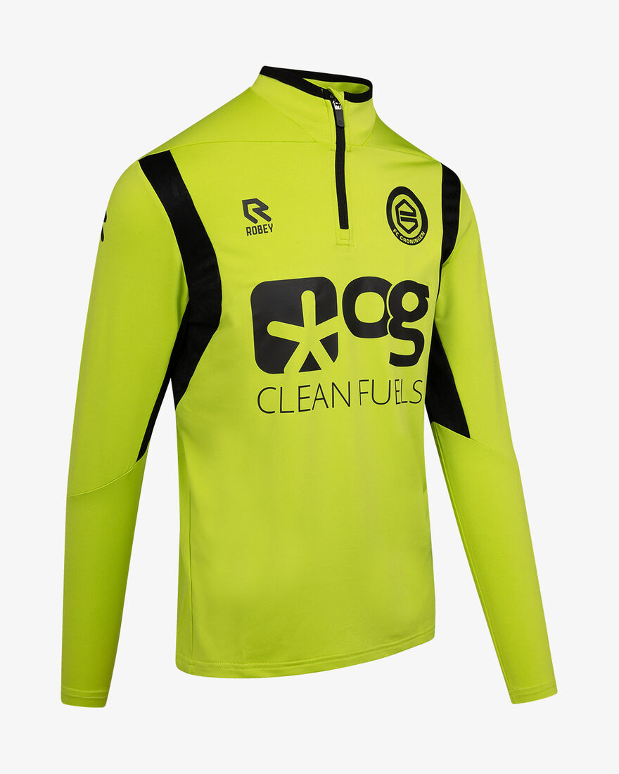 FC Groningen Playmaker Half Zip Sweater 22/23, Lime, hi-res