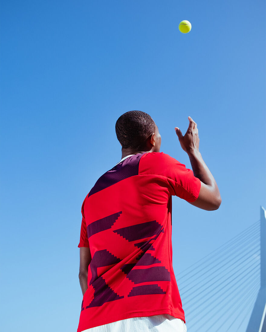 Grand Slam Tennis Tee, Red/Berry, hi-res