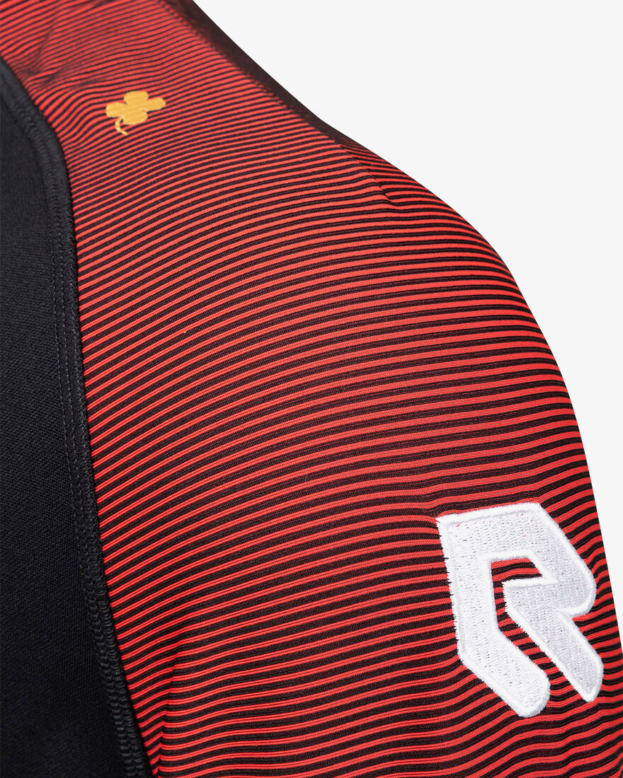 Performance Half-Zip Top, Black/Red, hi-res