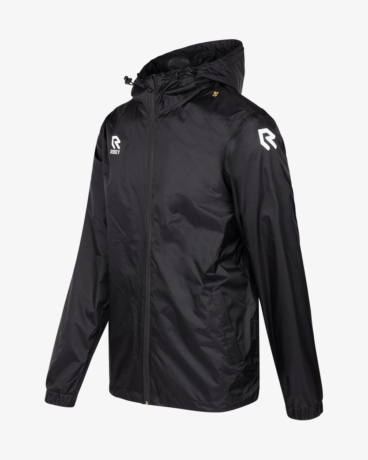 Rain Jacket Hooded, Black, hi-res