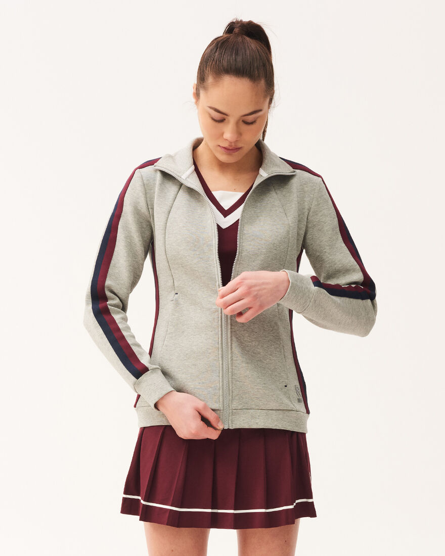Tennis Tweener Full Zip Jacket, Heather grey, hi-res