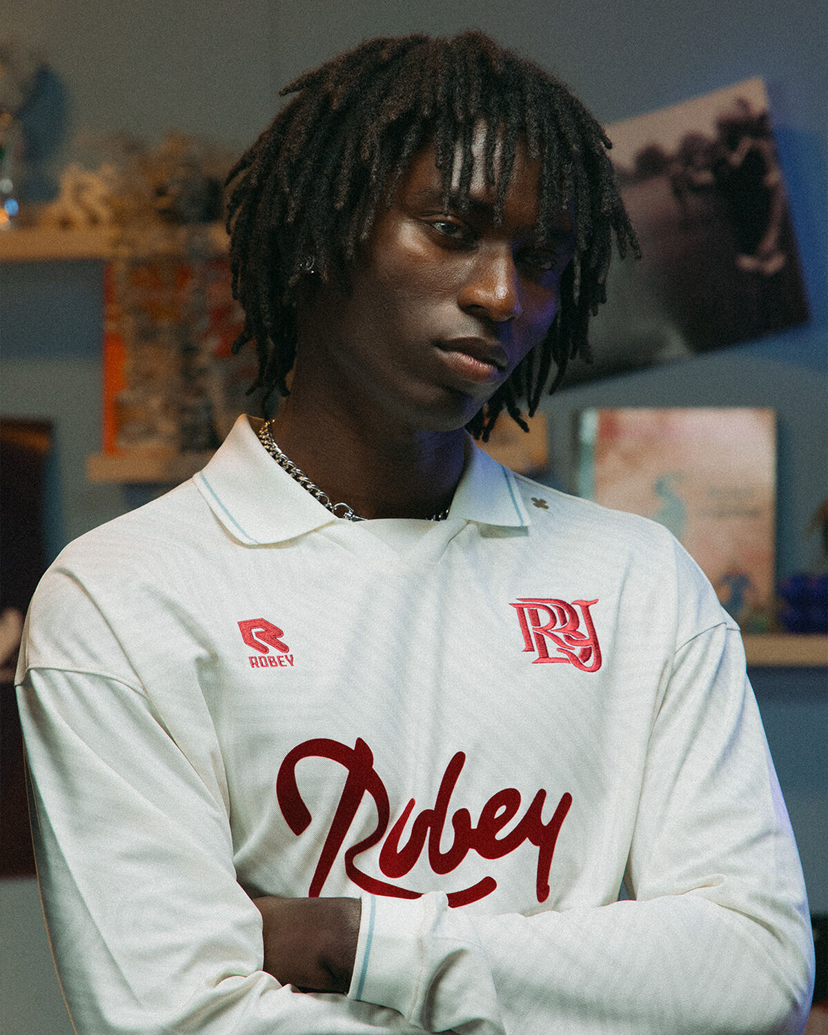 Robey Retro Away Shirt, Off White, hi-res