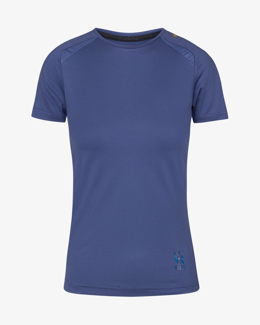 Women's Gym Shirt SS, De Nimes Blue, hi-res