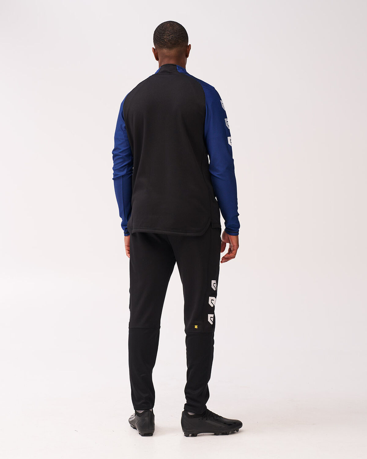 Performance Half-Zip Top, Black/Royal Blue, hi-res