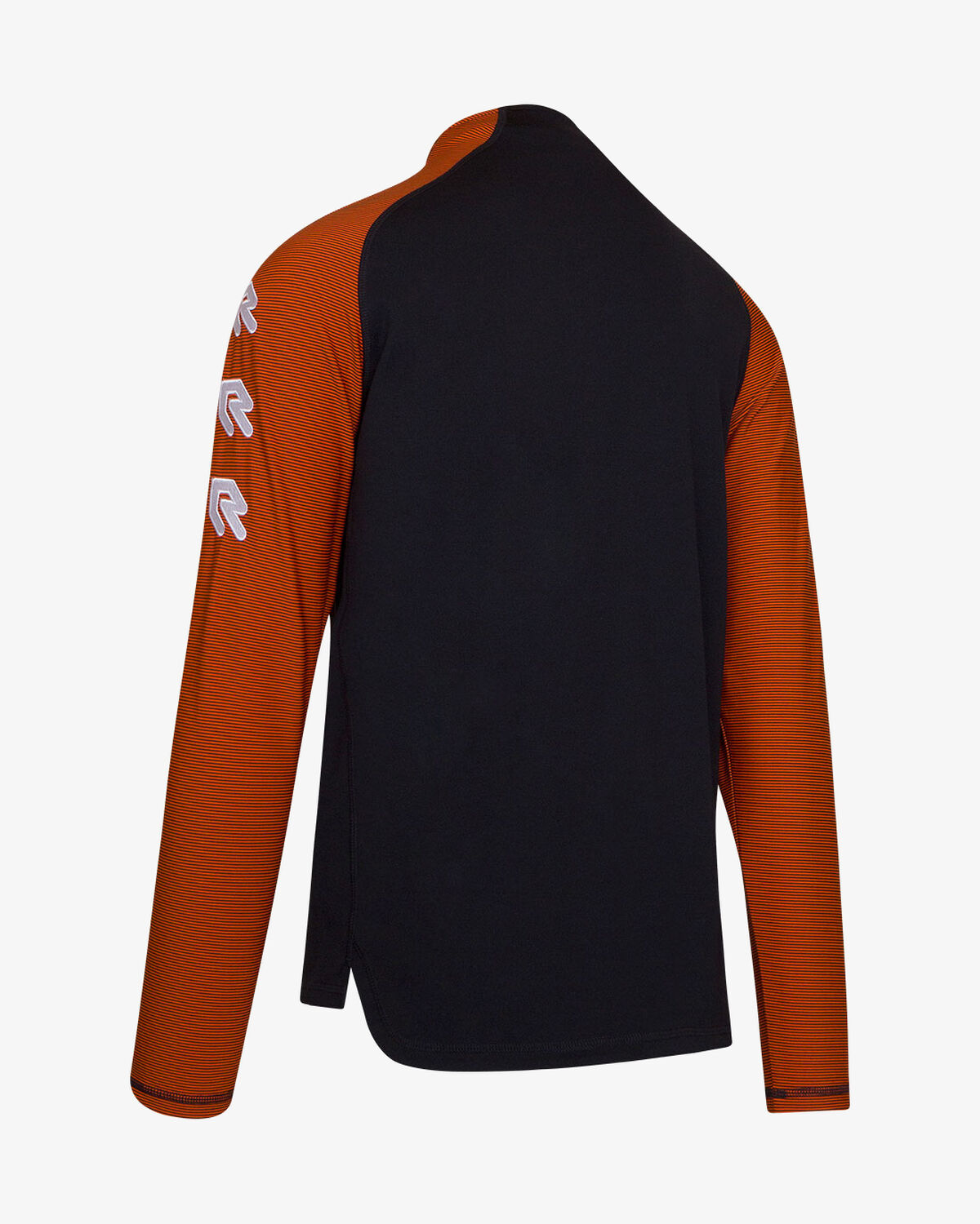 Performance Half-Zip Top, Black/Orange, hi-res