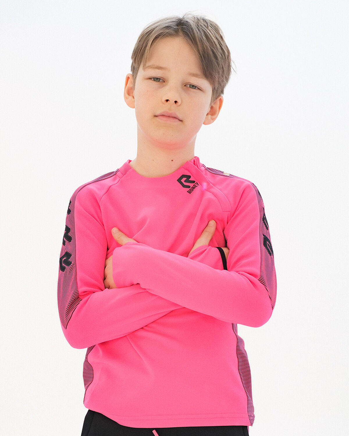 Performance Cross-Zip Sweater, Neon Pink, hi-res
