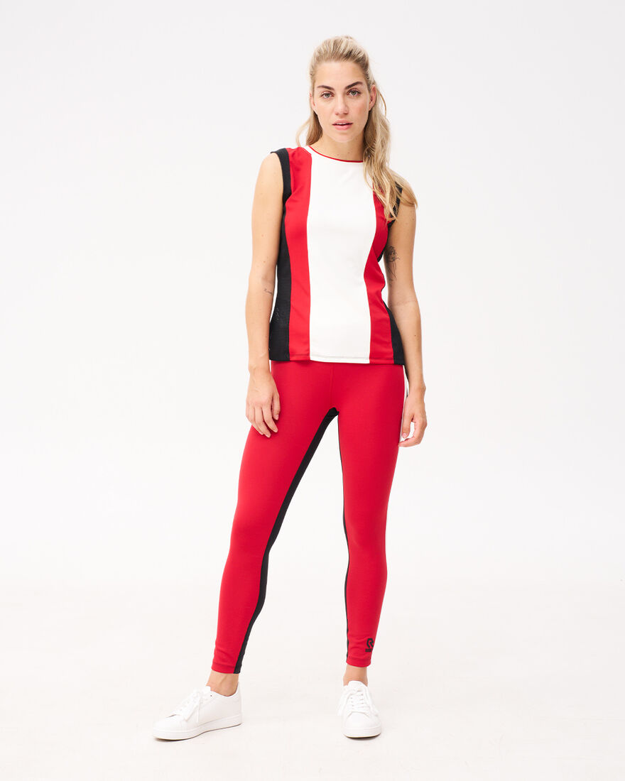 Grand Slam Tennis Legging, Red/Black/Off White, hi-res