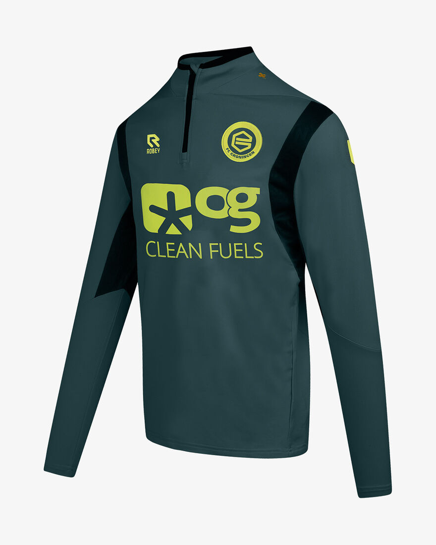 FC Groningen Playmaker Half Zip Sweater 22/23, Dark Green, hi-res