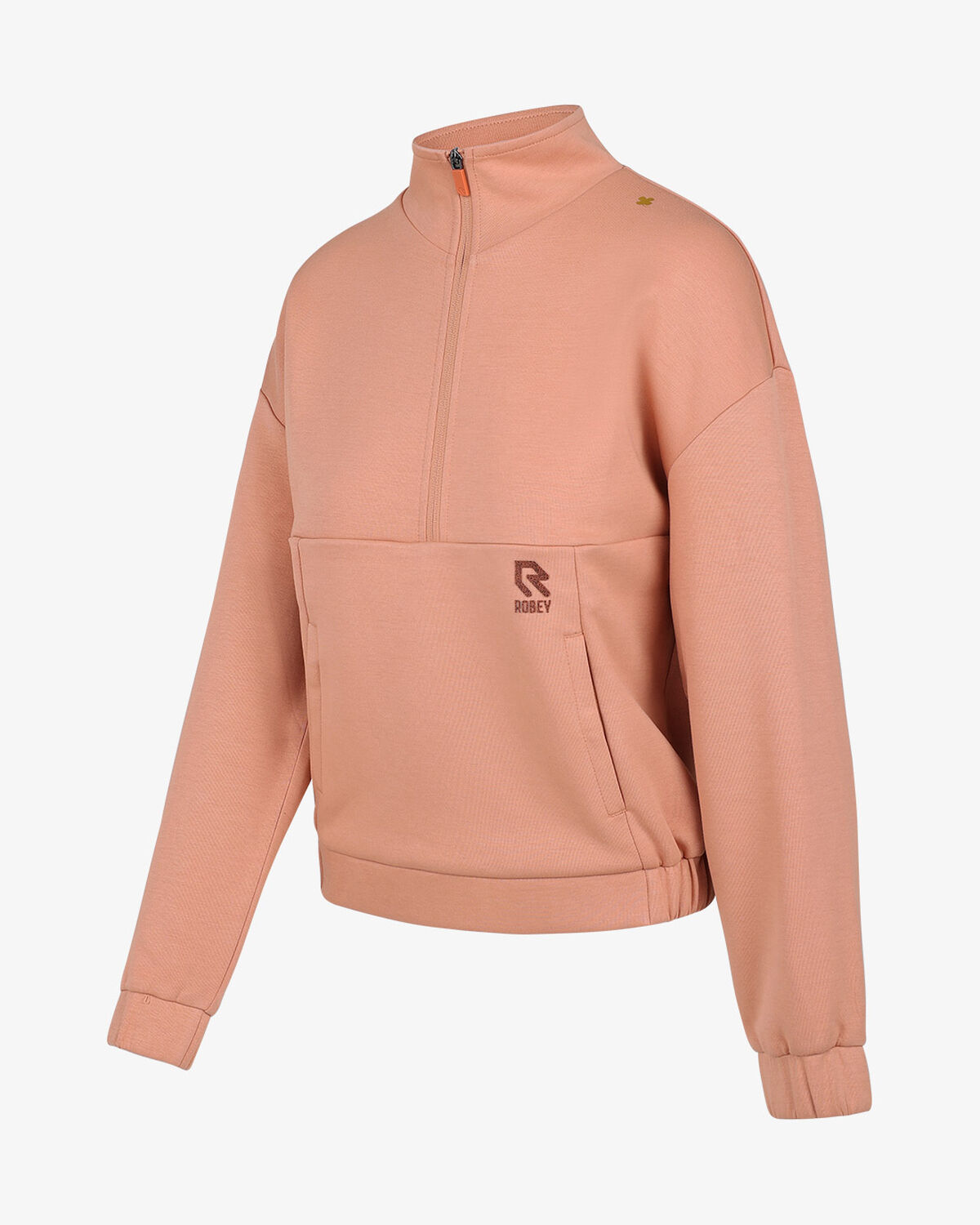 Women's Off Pitch Jacket Half-Zip, Italian Clay, hi-res