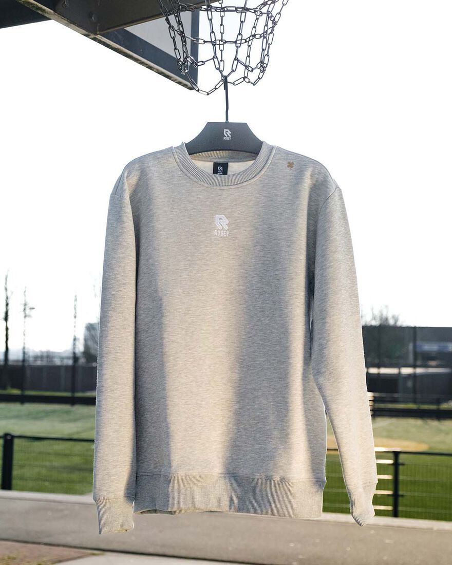 Brandpack Crewneck, Heather grey, hi-res
