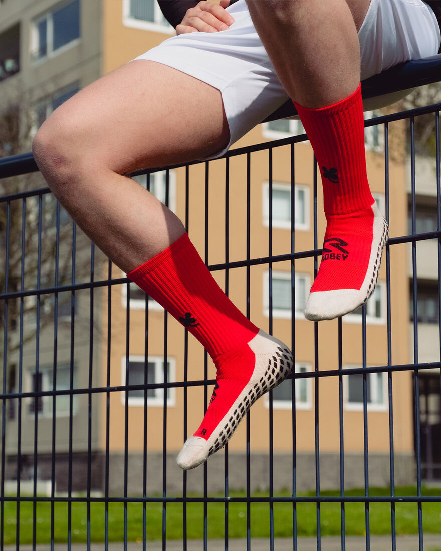 Grip Socks, Red, hi-res