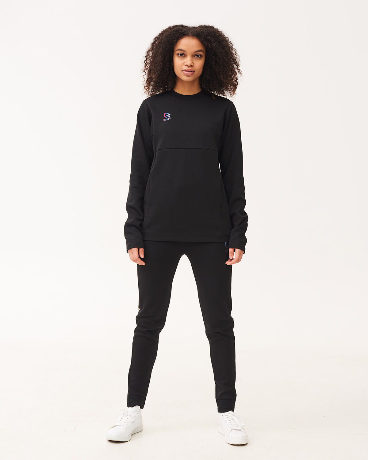 Off Pitch Cotton Crewneck Sweater, Black, hi-res